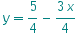 y5/4 - (3 x)/4
