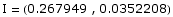 I = ( 0.267949 , 0.0352208)