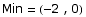 Min = ( -2 , 0)