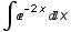 ∫^(-2 x) x