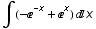 ∫ (-^(-x) + ^x) x